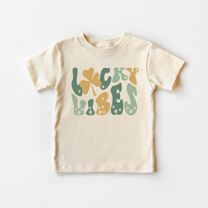 Lucky Vibes Toddler Shirt - Retro St Patrick's Day Kids Shirt