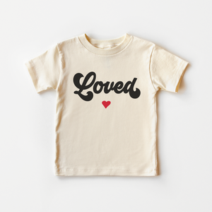 Loved Toddler Shirt - Retro Valentine's Day Kids Shirt