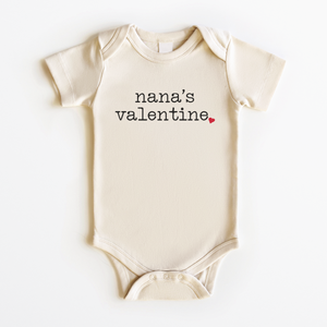 Nana's Valentine Baby Onesie - Vintage Valentine's Day Bodysuit