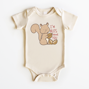 I'm Nuts About You Baby Onesie - Funny Valentines Day Bodysuit