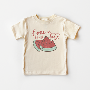Love At First Bite Toddler Shirt - Retro Watermelon Kids Tee