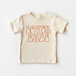 Lover Babe Natural Kids Shirt - Retro Red Toddler Tee