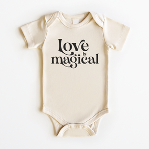 Love Is Magical Baby Onesie - Retro Valentines Day Bodysuit