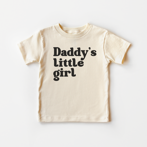 Daddy's Little Girl Retro Toddler Shirt - Minimalist Natural Kids Tee