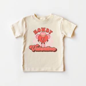 Howdy Valentine Toddler Shirt - Retro Western Kids Shirt