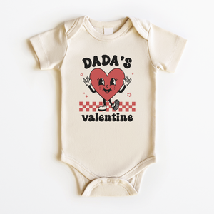 Dada's Valentine Baby Onesie - Retro Valentine's Day Bodysuit
