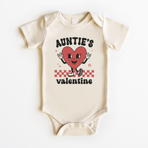 Auntie's Valentine Baby Onesie - Retro Aunt Valentine's Day Bodysuit