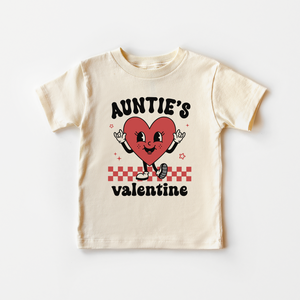 Auntie's Valentine Toddler Shirt - Retro Aunt Valentine's Day Kids Shirt