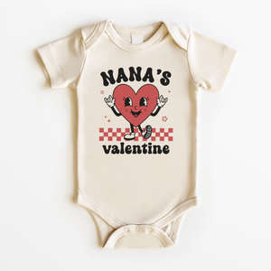 Nana's Valentine Baby Onesie - Retro Valentine's Day Bodysuit