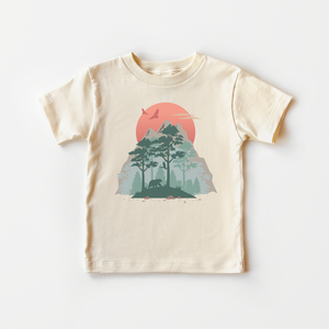 Mountain Sunset Toddler Shirt - Outdoorsy Adventure Tee