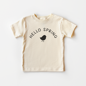 Hello Spring Toddler Shirt - Cute Springtime Tee