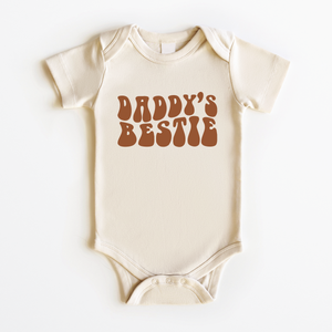 Daddy's Bestie Baby Onesie - Retro Fathers's Day Bodysuit