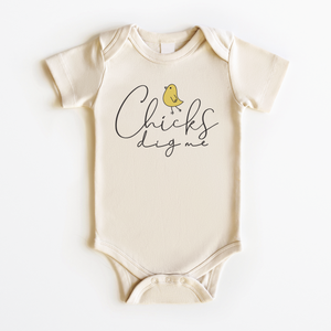 Chicks Dig Me Baby Onesie - Cute Springtime Bodysuit