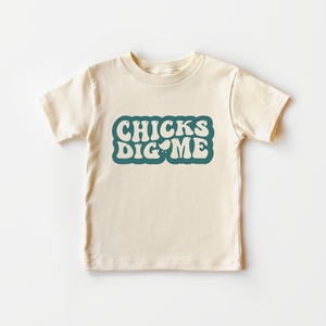 Chicks Dig Me Teal Kids Shirt - Cute Easter Toddler Tee