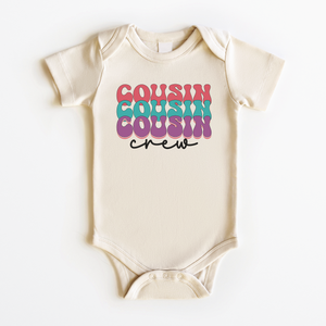 Cousin Crew Baby Onesie - Retro Cute Cousin Natural Bodysuit