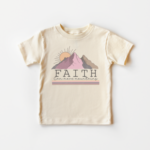 Faith Can Move Mountains Toddler Shirt - Religious Natural Kids Tee