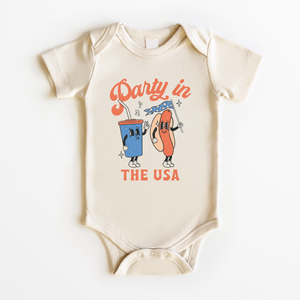 Retro 4th of July Baby Onesie - Party in the USA Bodysuit