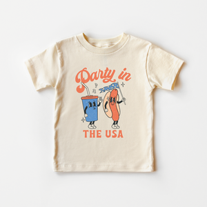 Retro 4th Of July Toddler Shirt - Party in the USA Kids Tee