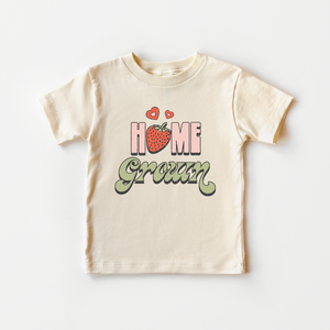 Home Grown Toddler Shirt - Retro Strawberry Kids Tee