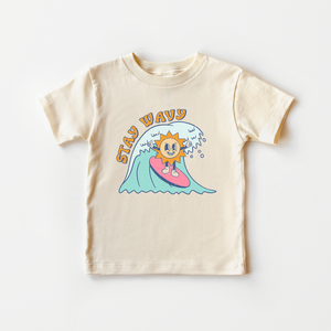 Stay Wavy Toddler Shirt - Retro Summer Kids Tee