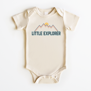Little Explorer Baby Onesie - Vintage Adventure Bodysuit