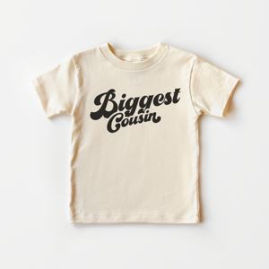 Biggest Cousin Toddler Shirt - Retro Cousin Kids Tee