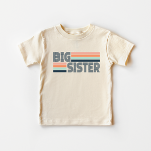 Retro Big Sister Toddler Shirt - Girls Sibling Shirt