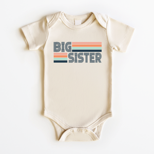 Retro Big Sister Onesie - Girls Sibling Bodysuit