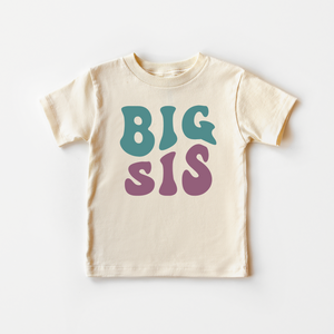 Big Sis Toddler Shirt - Cute Retro Big Sis Kids Shirt