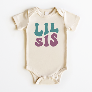 Lil Sis Baby Onesie - Cute Retro Sister Bodysuit