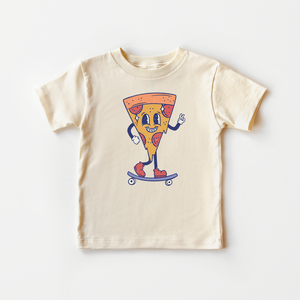Funny Pizza Toddler Shirt - Retro Skateboard Tee