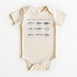 Cute Fishing Baby Onesie - Gone Fishing Bodysuit