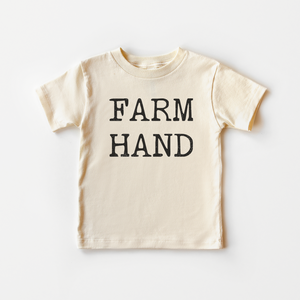 Farm Hand Toddler Shirt - Minimalist Farm Natural Kids Shirt