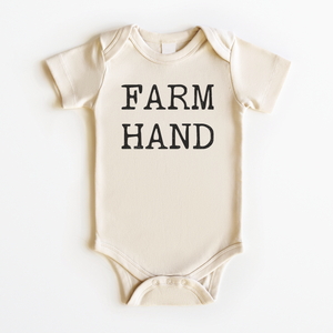 Farm Hand Baby Onesie - Minimalist Farm Natural Bodysuit