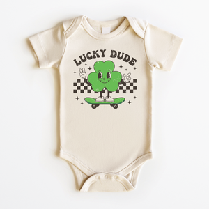 Lucky Dude Baby Onesie - Retro St Patrick's Day Bodysuit