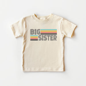 Retro Big Sister Shirt - Girls Sibling Tee