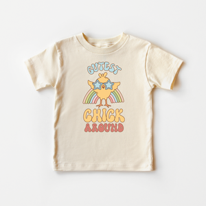 Retro Easter Girls Shirt - Cutest Chick Around Toddler Shirt