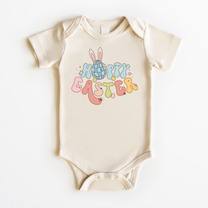 Retro Easter Baby Onesie - Hoppy Easter Cute Bodysuit