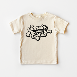 Cousin Crew Toddler Shirt - Retro Matching Family Natural Kids Tee