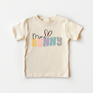 Mini Bunny Toddler Shirt - Retro Easter Kids Natural Tee