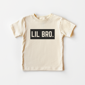 Lil Bro Toddler Shirt - Matching Sibling Natural Boys Tee