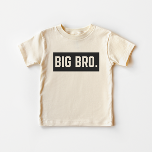 Big Bro Toddler Shirt - Matching Sibling Natural Boys Tee