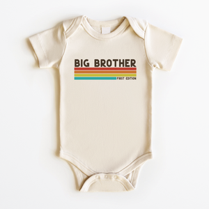 Big Brother First Edition Onesie - Retro Boys Matching Brother Rainbow Bodysuit