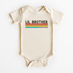 Lil Brother Limited Edition Onesie - Retro Boys Matching Brother Rainbow Bodysuit