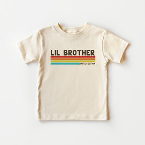 Lil Brother Limited Edition Toddler Shirt - Retro Boys Matching Brother Rainbow Tee