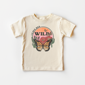 Leave Her Wild Toddler Shirt - Vintage Butterfly Kids Tee