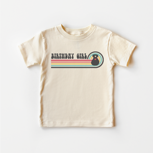 8th Birthday Girl Toddler Shirt - Birthday Girl Retro Kids Shirt