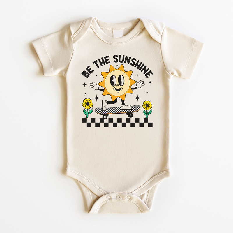 Be The Sunshine Baby Onesie - Retro Summer Bodysuit – PintSizedApparel
