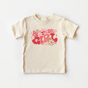 Pink Retro Birthday Babe Toddler Shirt - Cute Girls Kids Shirt