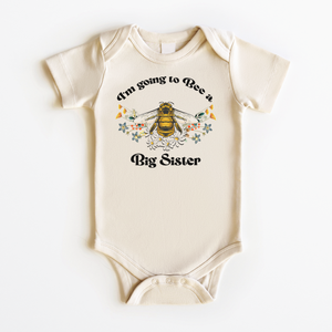 I'm Going To Be A Big Sister Onesie - Retro Announcement Bodysuit